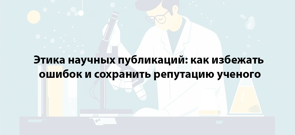 Этика научных публикаций: как избежать ошибок и сохранить репутацию ученого