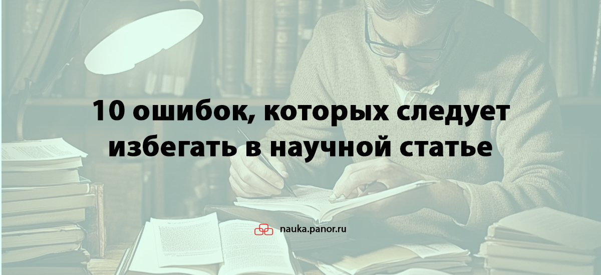 10 ошибок, которых следует избегать в научной статье