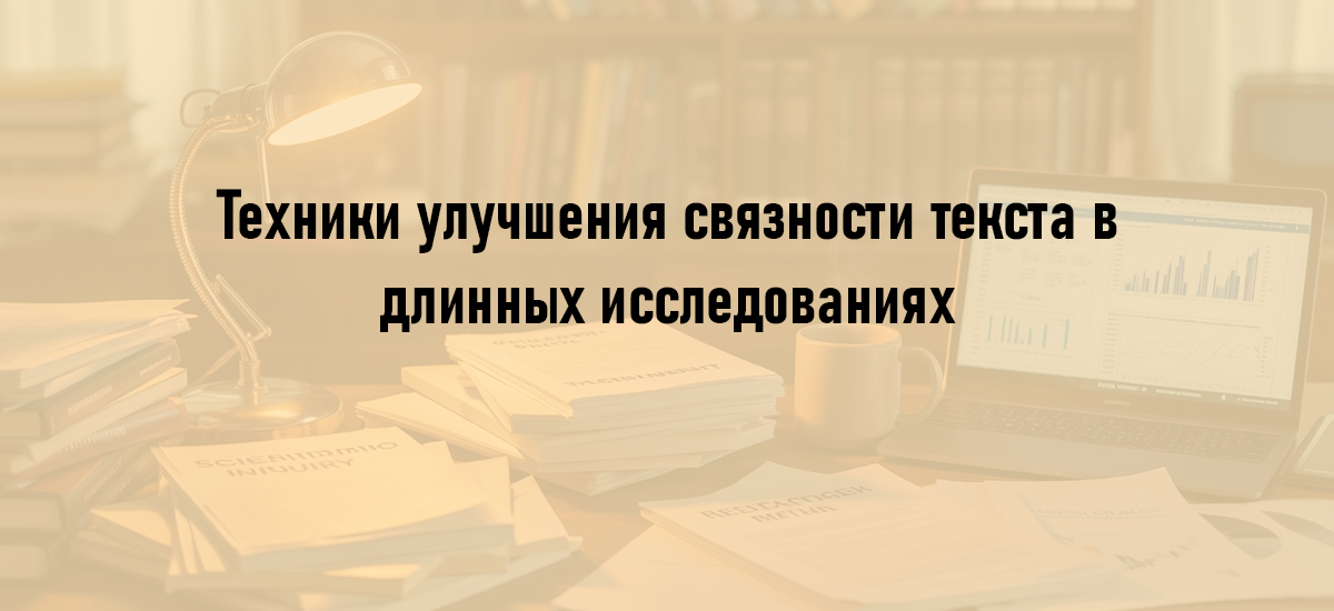 Техники улучшения связности текста в длинных исследованиях