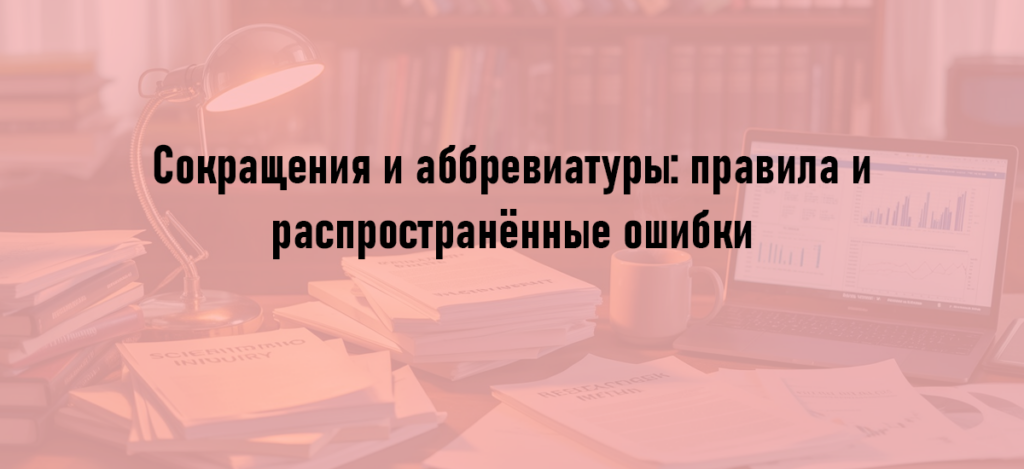 Сокращения и аббревиатуры: правила и распространённые ошибки