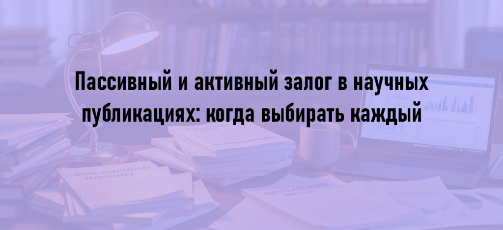Пассивный и активный залог в научных публикациях: когда выбирать каждый