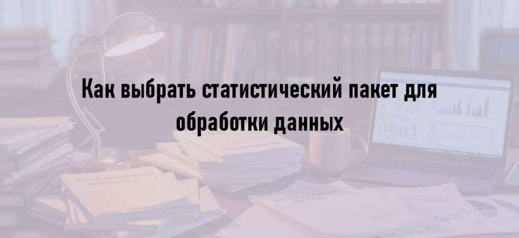 Как выбрать статистический пакет для обработки данных